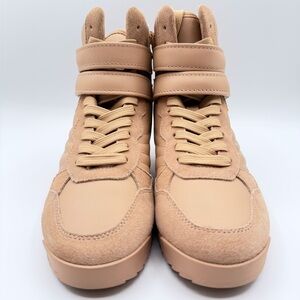 Steve Madden “Liftoff” tan leather sneakers